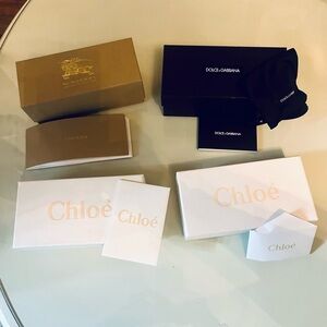 4 Luxury Sunglasses Boxes Burberry D&G Dolce & Gabbana Chloe lot